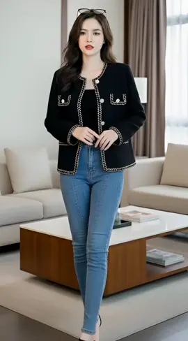 Áo khoác dạ tweed lông cừu phối viền sang chảnh hàng QC-TD092 áodą tweet#aokhoacmuadong #thoitrang #thoitrangnu #aokhoacda #aokhoacnu 