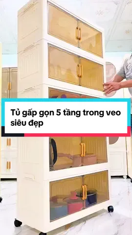 Tủ gấp gọn 5 tầng trong veo siêu đẹp giá rẻ #tunhua #tunhuagiare #tunhuadanang #tugapgonthongminh #tunhuadananggapgon 