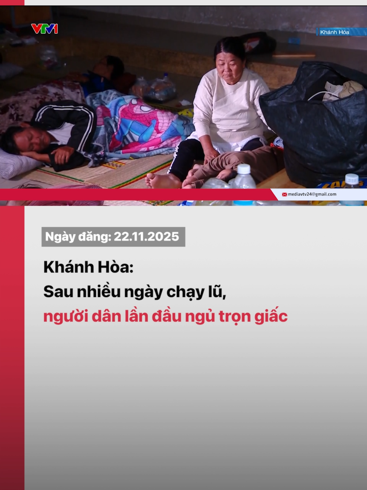 Sau nhiều ngày chật vật chạy lũ, hàng trăm hộ dân ở phường Tây Nha Trang (Khánh Hòa) cuối cùng cũng có được một đêm yên bình. Trong những điểm tránh trú an toàn, tiếng cười nói đã trở lại, bữa cơm nóng và sự chăm sóc của lực lượng chức năng giúp người dân tạm quên đi những mất mát mà nước lũ để lại.#vtv24 #tiktoknews #vtvdigitlal