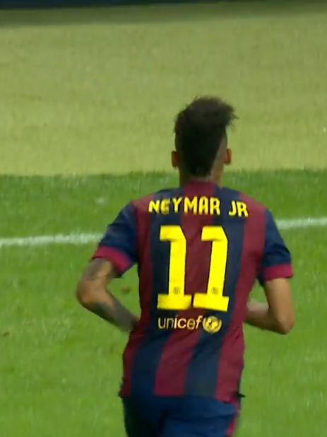 Neymar marca o gol do título, contra a Juventus na final da Champions, no Estádio Olímpico de Berlim, Alemanha. placar final: BARCELONA 2 X 1 JUVENTUS. DATA: 06 / 06 / 2015...