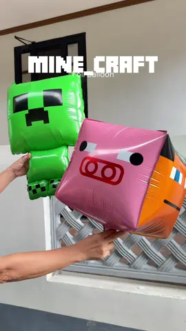 minecraft foil balloon 💚 #Minecraft #balloons #foilballoons #minecraftbirthday #minecraftballoons 