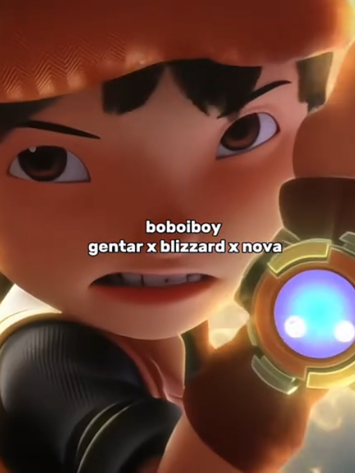 gentar untuk menyerap tenaga dan menggunakan blizzard x nova untuk melawan #boboiboy 