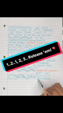 1..2..1, 2, 3.. Release ‘em! 🎈 #neacerobinson #writingwithkay #fyp💚 