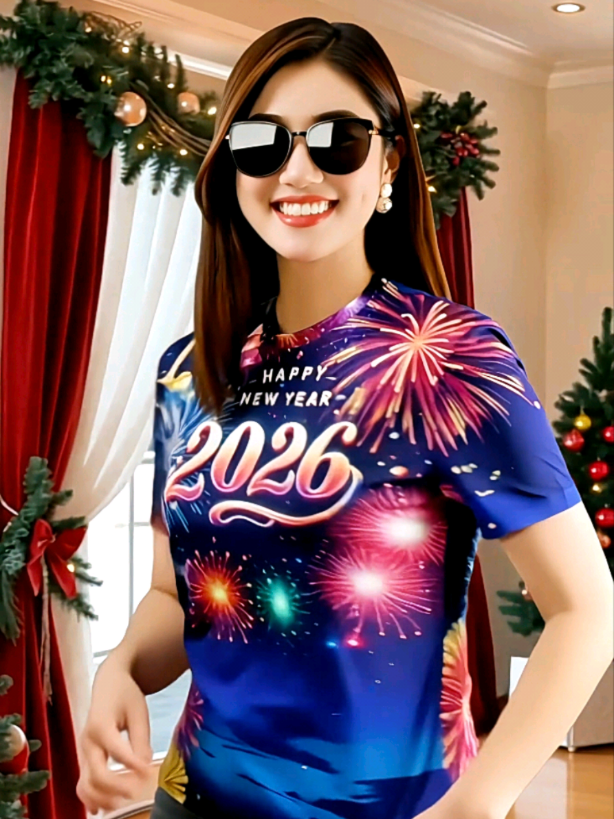 New Year T Shirt Unisex Partv Short Sleeve Full Sublimation Fashion Loose T Shirt Tops. #trending #shirt #2026 #christmas #newyear 