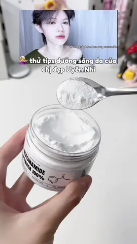 thử pha bột Niacinamide với body lotion da s.áng bật tone lun mấy bà #botniacinamide #niacinamide #theherballab #goclamdep #duongtrangda 