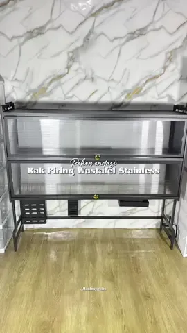 Rak piring wastafel bikin dapur keliatan lebih rapi dan aesthetic 😍✨ #rakpiring #rakpiringwastafel #rakpiringstainless #fyp 