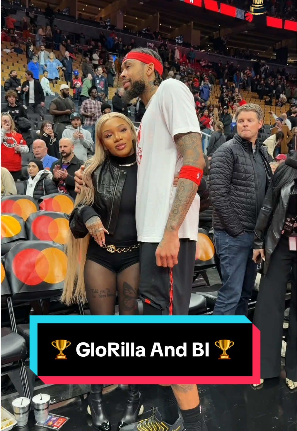 🏆 GloRilla showing her support courtside in Toronto 🏆 #NBA #Basketball #TorontoRaptors #GloRilla #BrandonIngram 