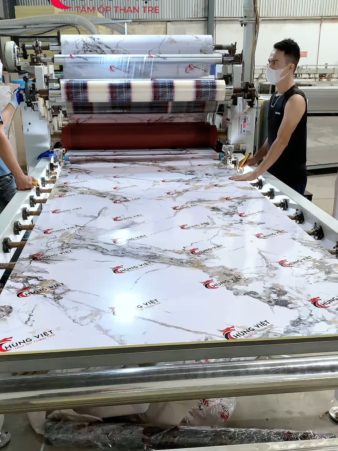 Tấm ốp than tre Vân Đá DB 85 - Siêu phẩm của sảnh, vách tivi #hungviet #nhamaysanxuathungviet #tamopthantre #tamopvanda #tamop8mm #xuhuongnoithat