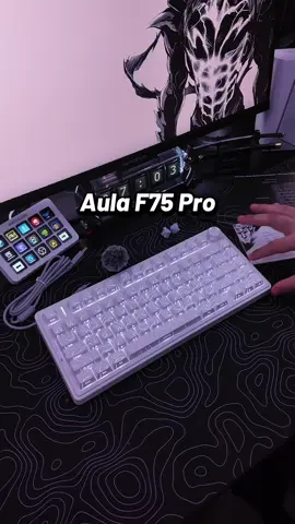 Aula F75 Pro The Creamiest Keyboard 😍 #keyboard #aulaf75pro #creamykeyboards #wirelesskeyboard #tiktokshopblackfriday 