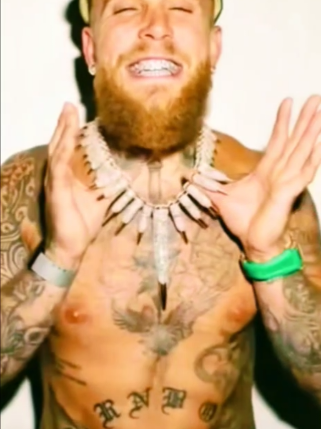 JAKE PAULS NEW DIAMOND ENCRUSTED 50 CAL NECKLACE 🤯#jewelry #fyp #viral 