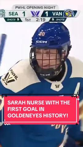 BRAVO, SARAH NURSE 👏 She pots the franchise-opening goal for the Vancouver Goldeneyes to tie the game! 🔥 #PWHL 