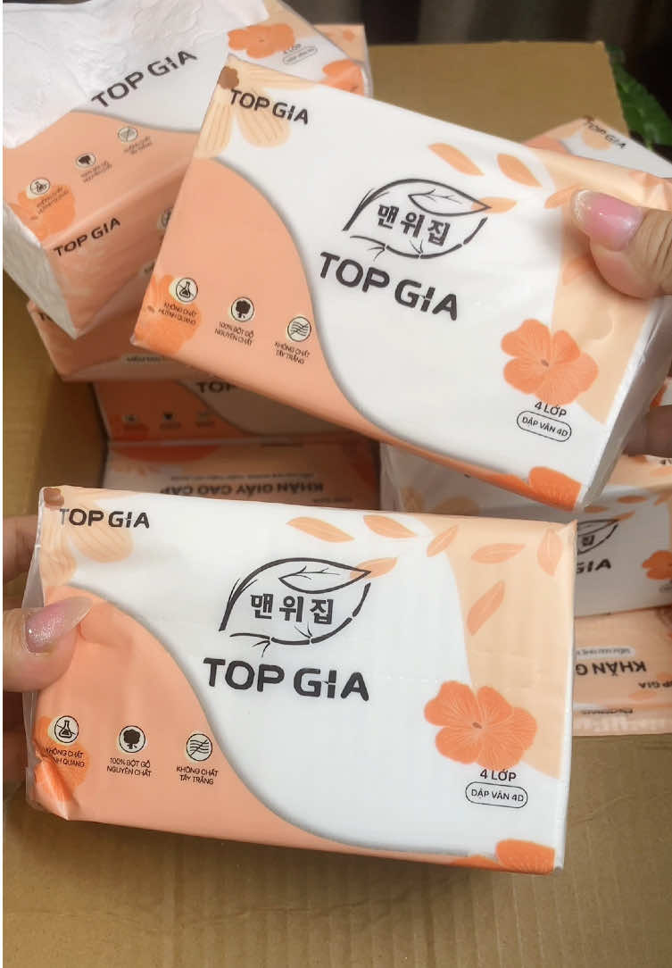 Giấy ăn TopGia 4 lớp #giayan #giayantopgia #khangiay #khangiaytopgia #topgia 