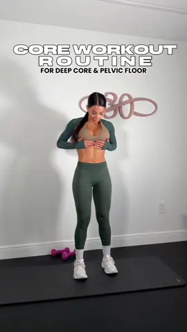 Core circuit that targets your deep core and pelvic floor🔥 complete 3x, rest after each round 30 secs! #deepcore #coreworkout #absworkout 