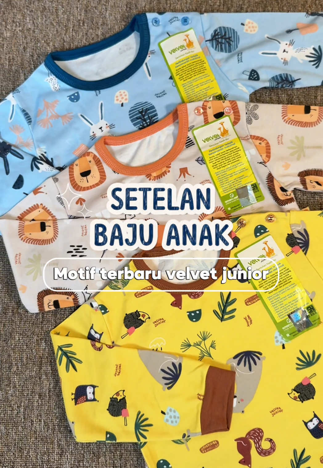 ga bisa kalau cuma beli 1🥹 motif & warna yg terbaruu cakep banget🥵❤️‍🔥 #fyp#setelananak#velvetjunior#bajuanak#setelanpanjang 