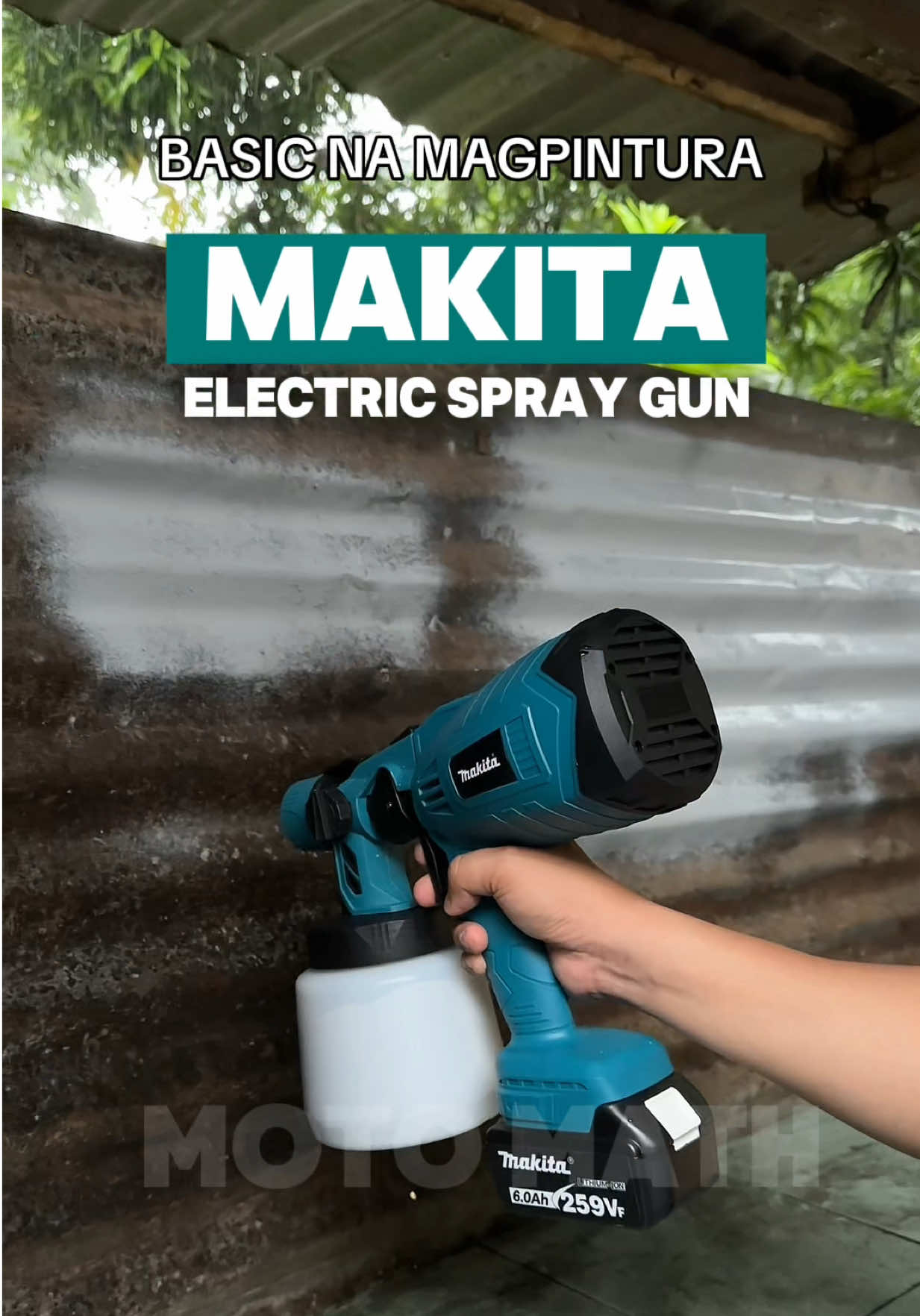 Basic na lang magpintura pag ganito gamit mo #electricspraygun #spraygun #repaint #makita 