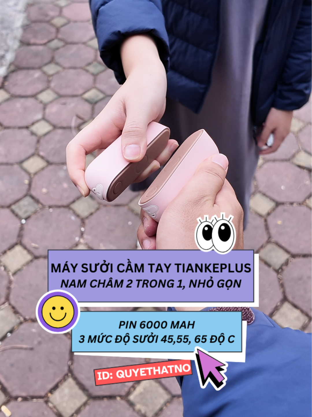Máy sưởi cầm tay Tiankeplus 2 trong 1. Thiết kế nam châm có thể tách rời. #quyethatno #maysuoicamtay #maysuoitay #maysuoiammini