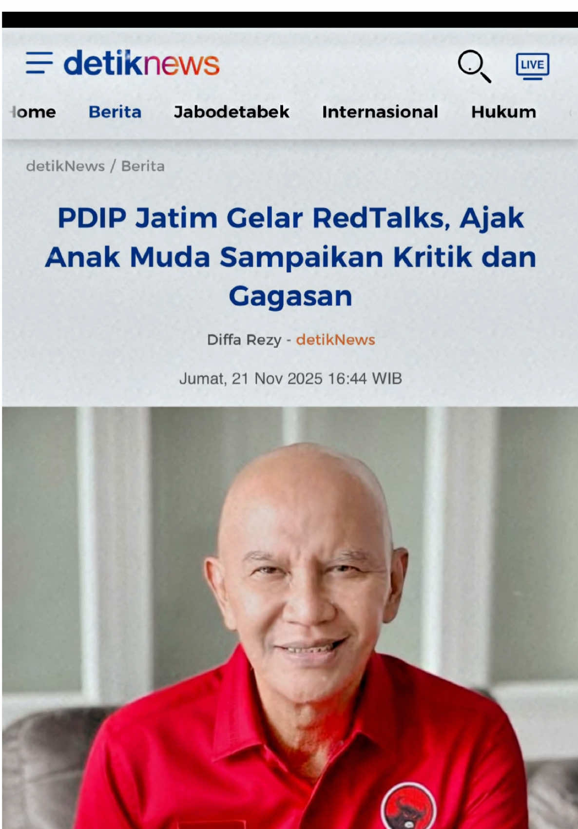 Tampung ide anak muda lewat RedTalks. Acara ini menjadi ruang bagi anak muda Jatim untuk menyampaikan pandangan, kritik, dan gagasan terkait masa depan daerah serta kebijakan publik. #SaidAbdullah #PDIPerjuangan #pdipjatim 