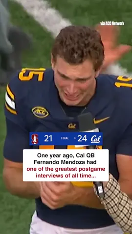 Fernando was hyped after beating Stanford in The Big Game 🐻