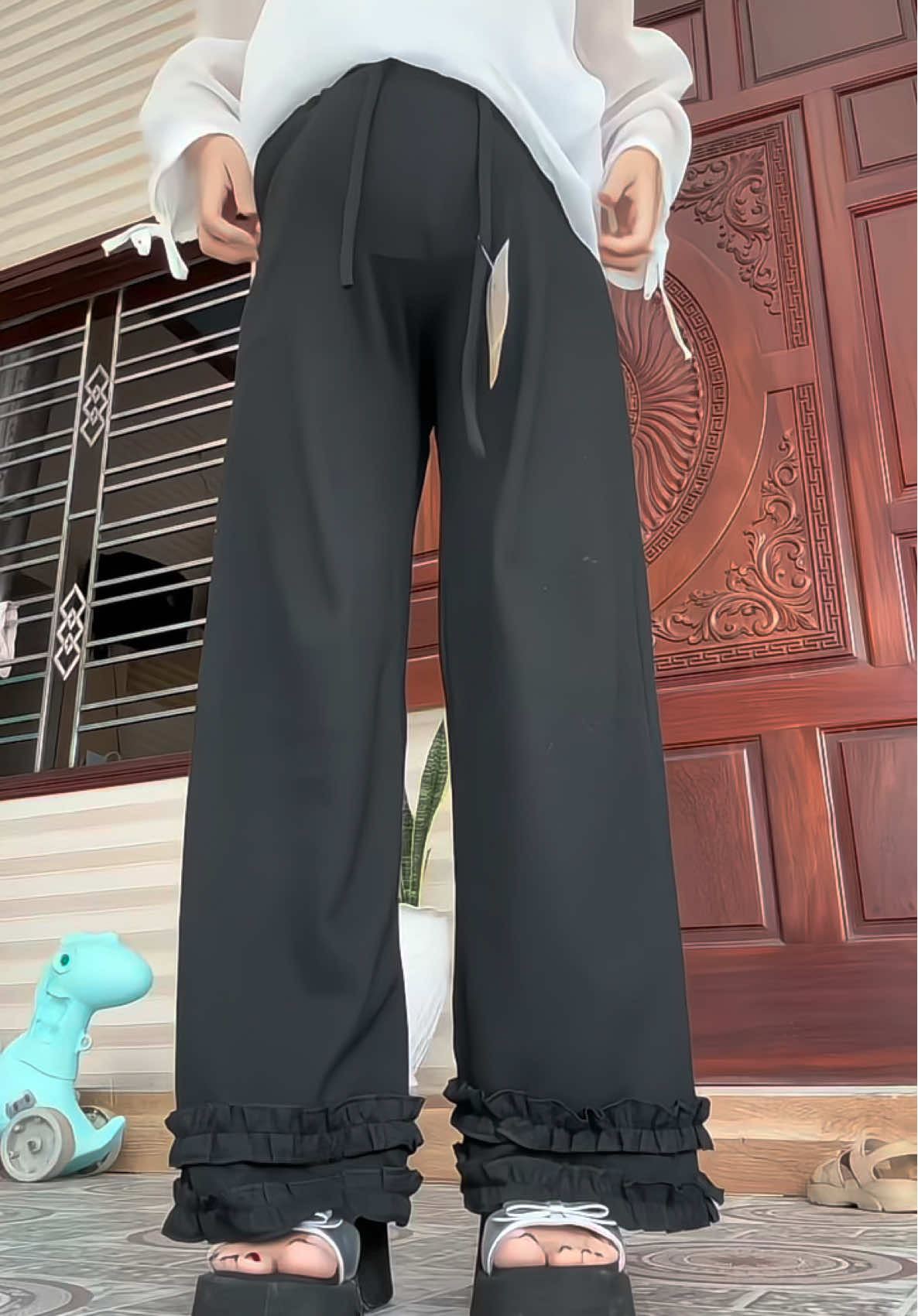 Quần xuông dây rút bèo gấu cho mom xinh#quanbau #quanbauthoitrang #quanbaudep #quanbaudai #quanbaudai  