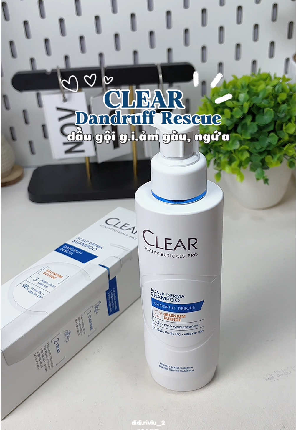 Dầu gội Clear mới chân ái cho tóc bết nhiều gàu ng.ứa #clearscalpceuticals #sachgauvuottroi #hoptaccungunilever #clearvn #xh 