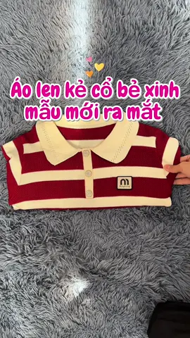 #aolendaitay #aolenkengang #aolencobe  áo len cổ bẻ kẻ xinh