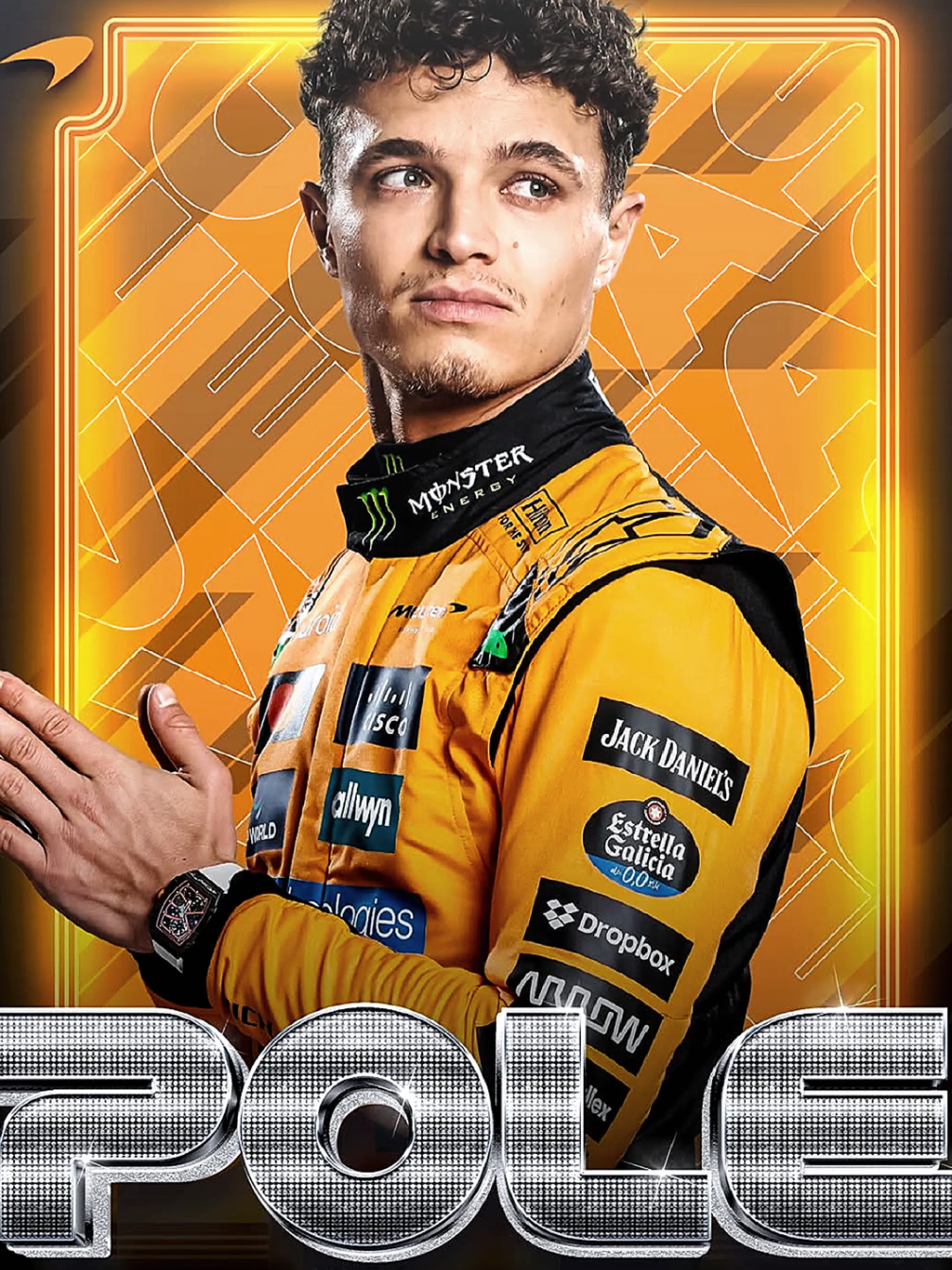 Singkat, Padat, Lando Pole 🏁 #landonorris #mclaren #f1 #lasvegas #fyp 