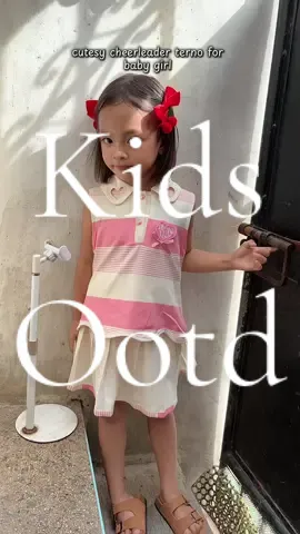 Coquette terno ootd for kids baby girl #babygirlootd #ternocoords #kidsootd 
