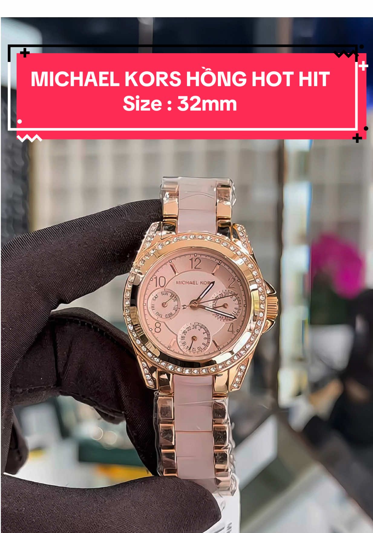 MICHAEL KORS HỒNG SIÊU HOT EM CÒN SẴN 1C GIAO NGAY GIÁ SIÊU TỐT Size : 32mm #37watchluxury #trending #đồnghồnữ #xuhuong #thinhhanh 