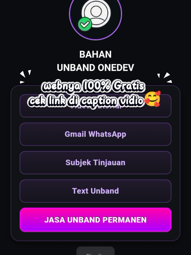 Website Unbaned 100% Gratis tidak untuk di jual belikan  Link :  note : ini cuman alat bantu bukan otomatis kebuka dan tidak semua nomor opsi baned nya sama , jadi beda² , tetap harus butuh proses dan sabar  Masih GK kebuka ? jasa unbaned sulosinya 😁 Silahkan DM  #unbaned #unbandwapermanen #whatsapptricks #kenonwapermanen #anakjb 