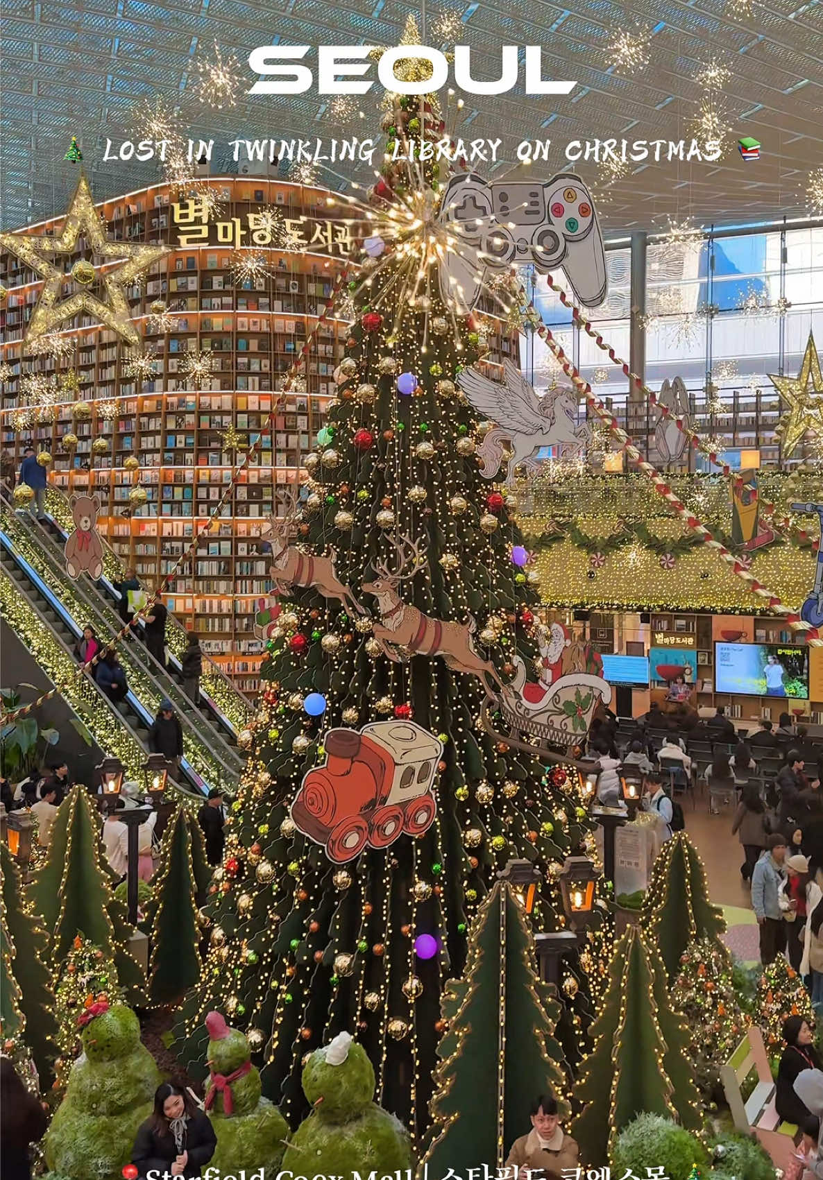 🎄 LOST IN TWINKLING LIBRARY ON CHRISTMAS 📚 __________ 📍Starfield Coex Mall | 스타필드 코엑스몰 🎄 📌 B1–B2, 1F, 513 Yeongdong-daero, Gangnam-gu, Seoul ⏰ Opening Hours: 10:30 ~ 22:00 (Mon ~ Sun)  🚇 Subway: Line 9, Bongeunsa Station, Exit 7 🎬 Shooting Time: 2025.11.19 ⛄️ __________ <3 SE😍UL M🔻S🤗UL <3 . . . 📸 Follow @jun.mypage and let's visit Seoul this December ☃️ #junmypage #starfieldcoexmall #스타필드코엑스몰 #christmas #크리스마스     
