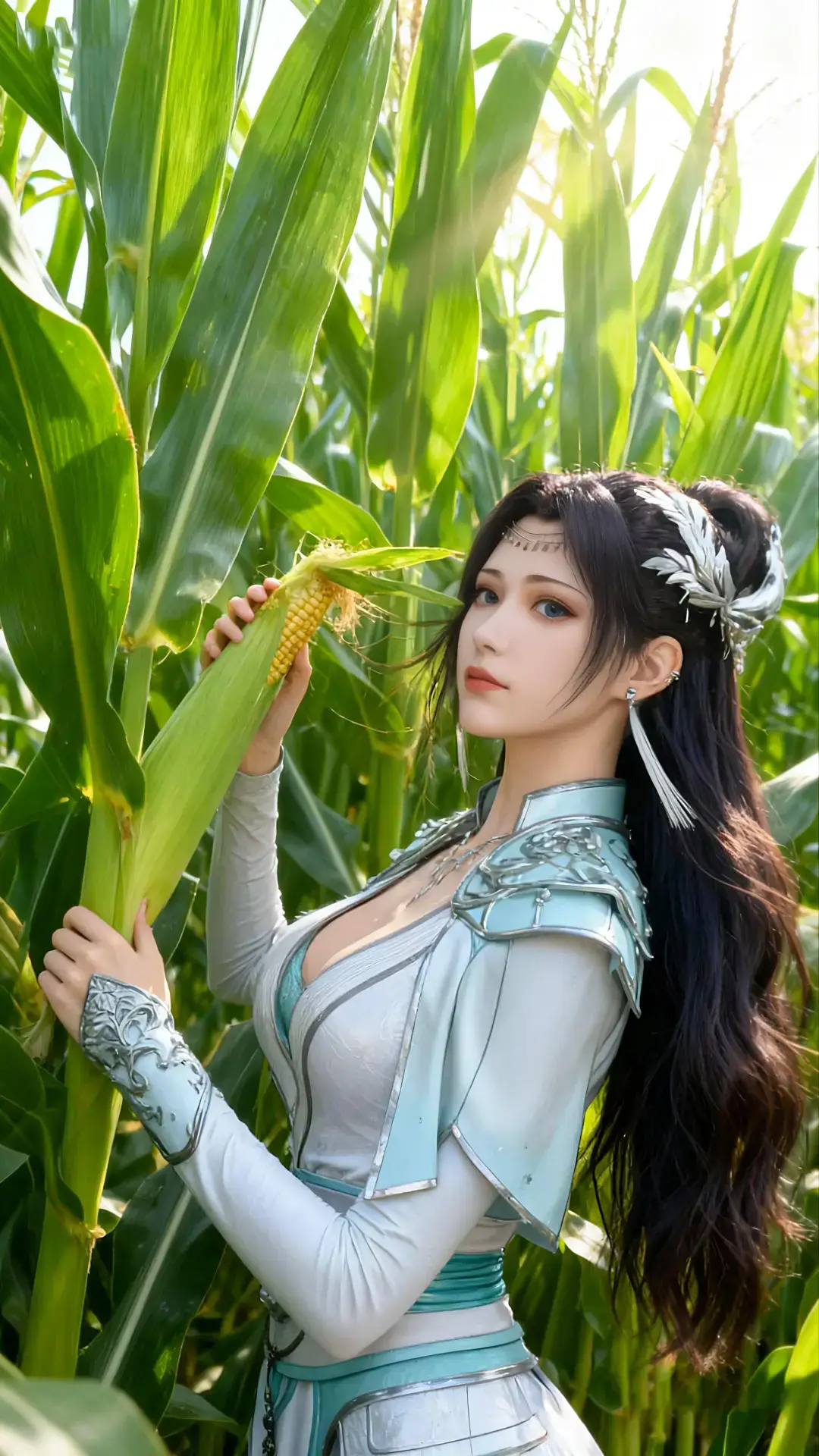 gadis secantik ini masak di suruh panas²an manen jagung🌽 #yunyun #btth #xiaoyan #fypシ゚ #xybca 