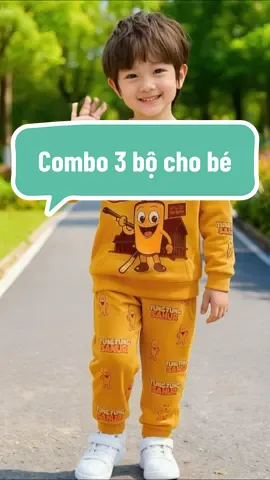 Combo 3 bộ cho bé mặc thu đông #bochobetrai #bochobe #dobochobe #thaoanhkids #sansale 
