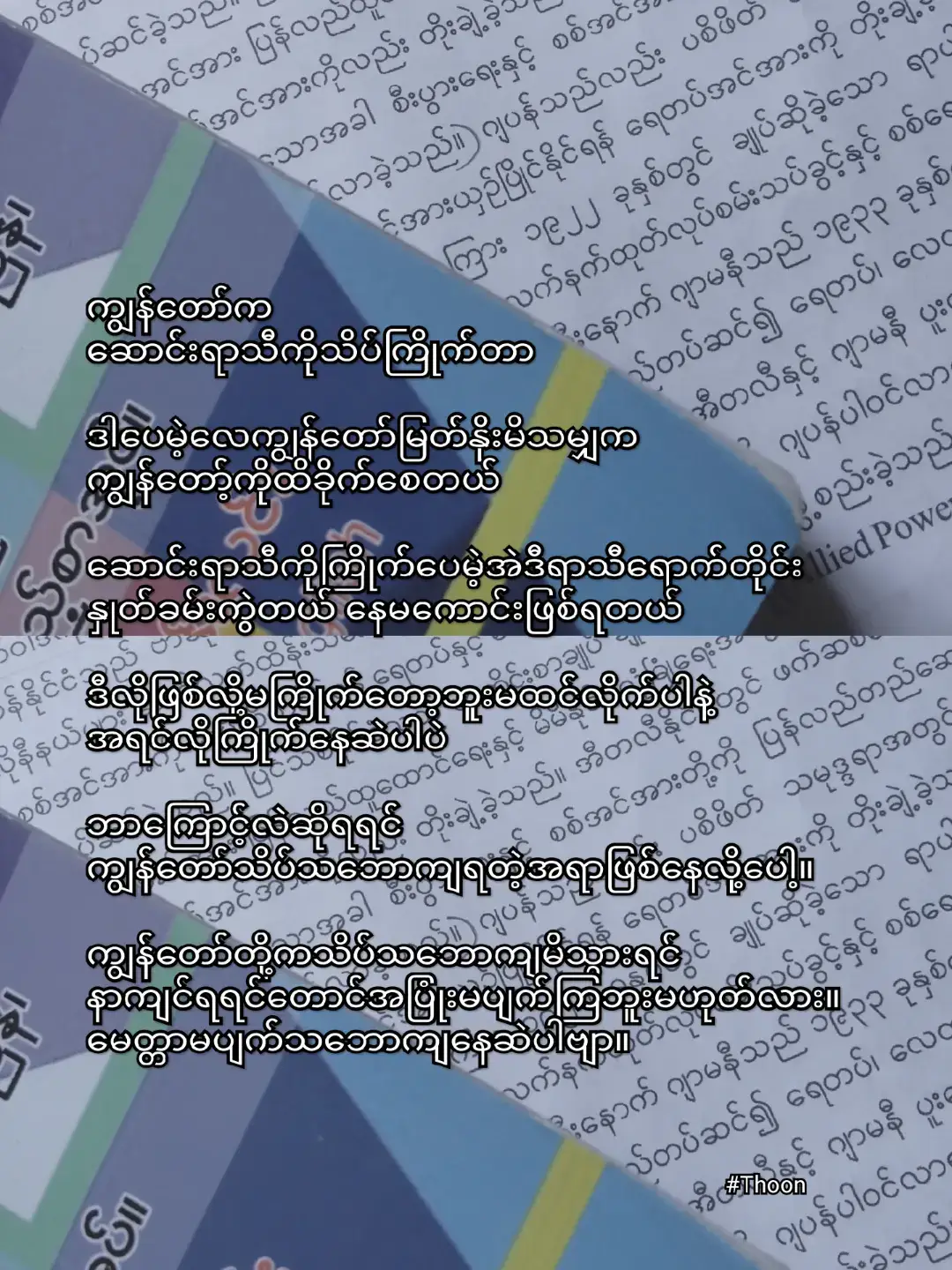 သဘောကျမိသွားရင်ဘာကိုမှမမြင်နိုင်တော့တာပုံမှန်ပဲမဟုတ်လား... ဘယ်လောက်နာကျင်အောင်လုပ်