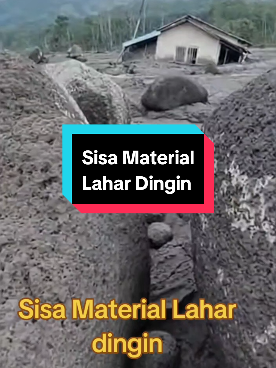 Sisa Material Lahar dingin. #lahar #Semeru #SAR #fyp #bencanaalam 