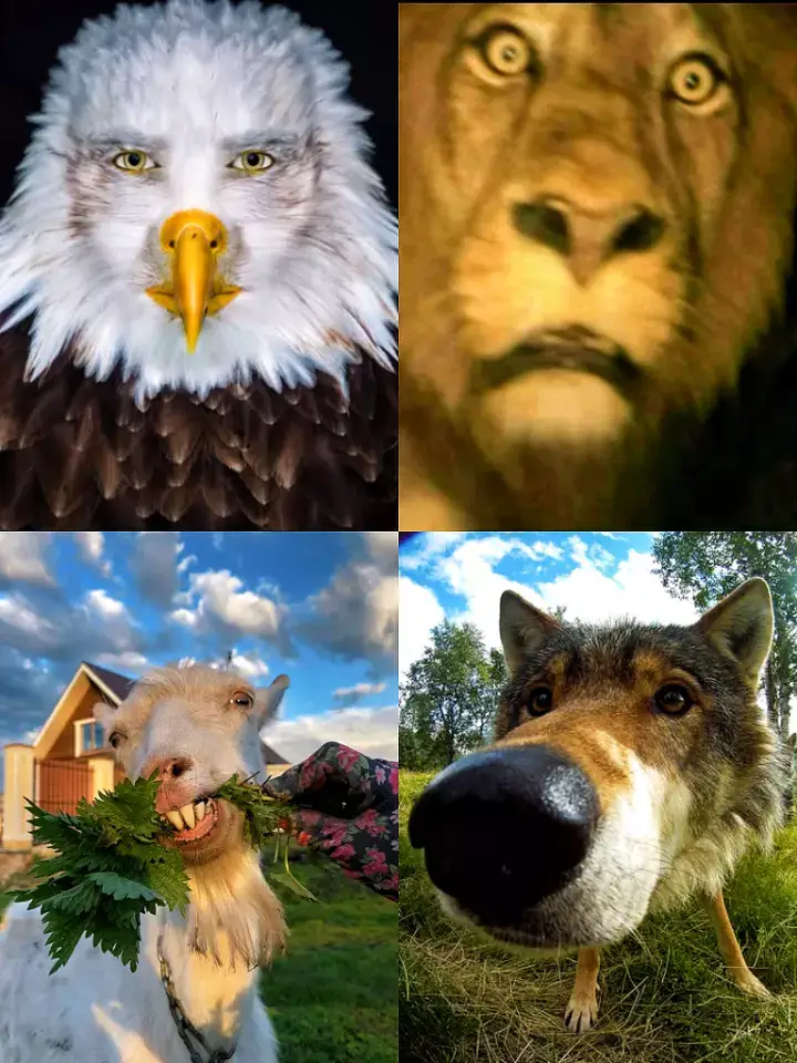 the most handsome animals #lion #wolf #goat #eagle #bird #animaledit