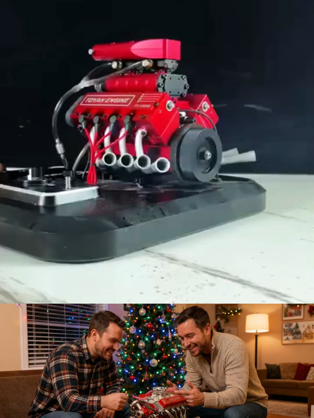 🔥 CISON V8 Engine — 1/6 scale, 44cc, 4-stroke, water-cooled. 💥 Real pistons, ⚙️ CNC aluminum. 🏁 50% OFF today! Don’t miss it! #EngineLovers #Gearheads