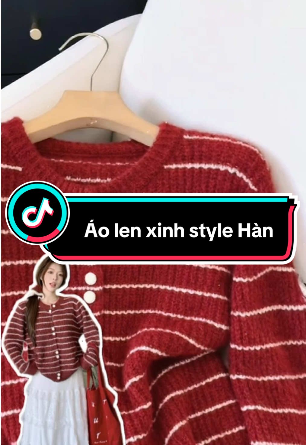 Áo len siêu sang. Màu đỏ màu be mặc đều xinh ạ #outfitideas #goiyphoido #goiyphoido #aoxinh #giangsinh 