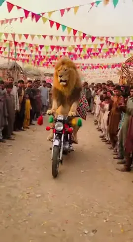 lion bike riding funy  #funny #ViralAi #viral #ai 