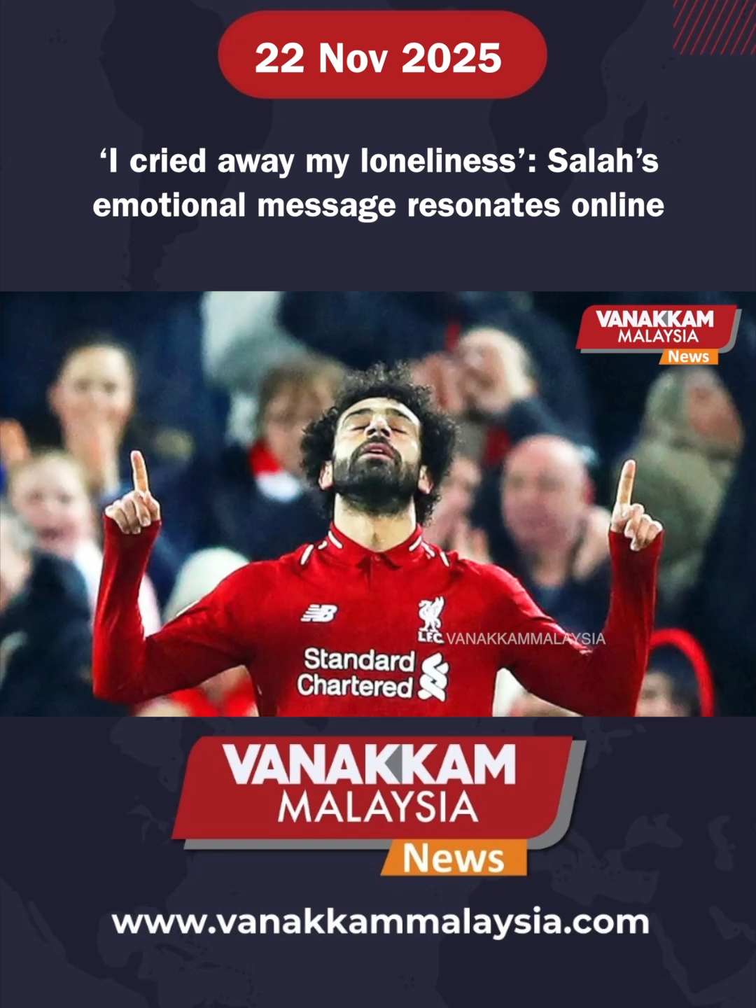 ‘I cried away my loneliness’: Salah’s emotional message resonates online #latest #vanakkammalaysia #criedawaymyloneliness #Salah #emotional #message #resonates #online #trendingnewsmalaysia​ #malaysiatamilnews​ #fyp​ #vmnews​ #foryoupage