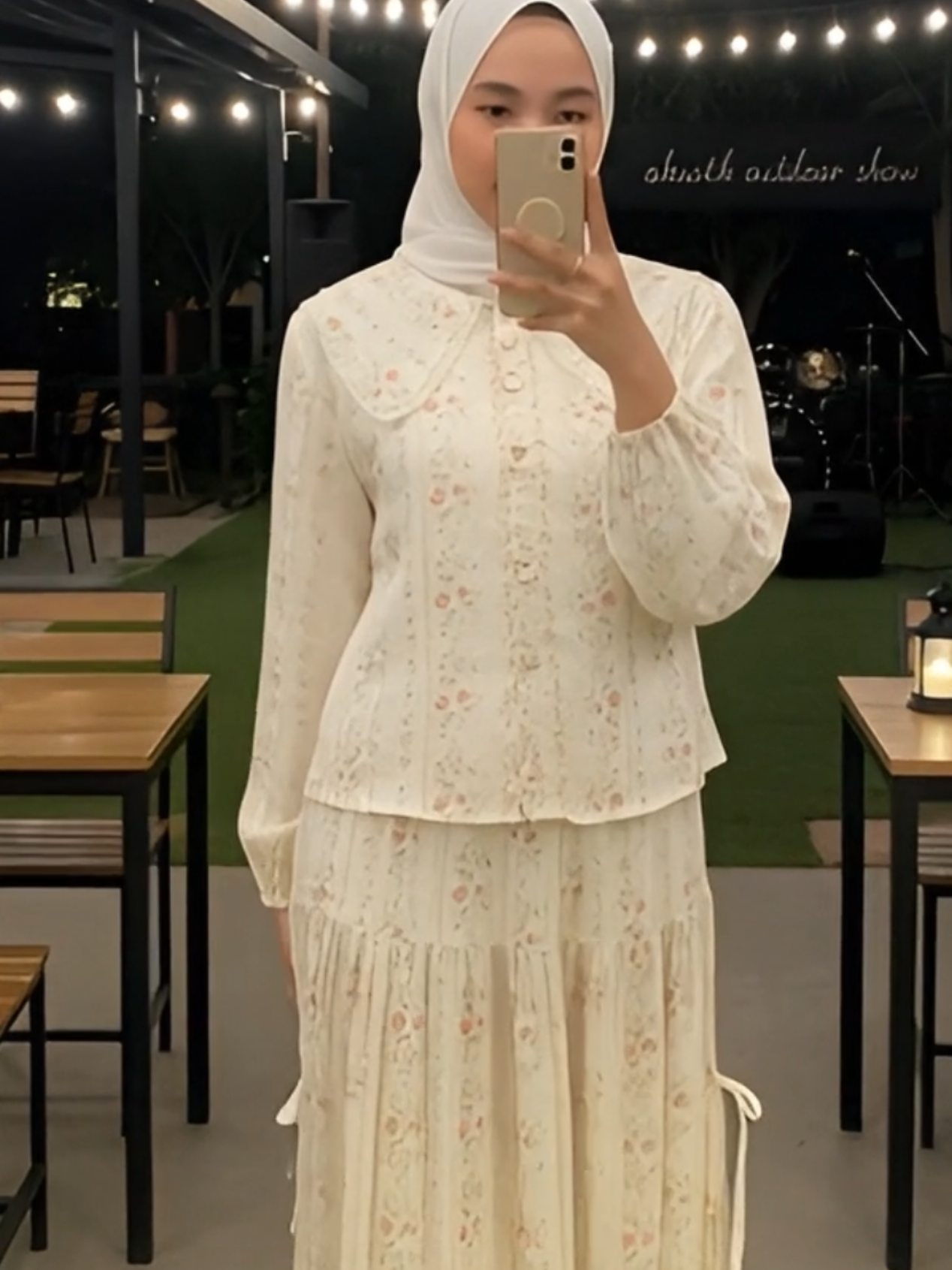 #gown #muslimah #ootdhijab #skirtset 