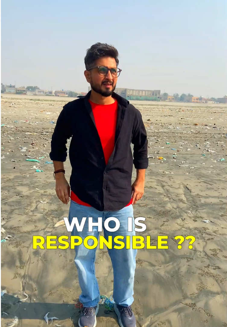 Sad Reality but Who is Responsible #seaview #karachi #explore #beach #fyp 