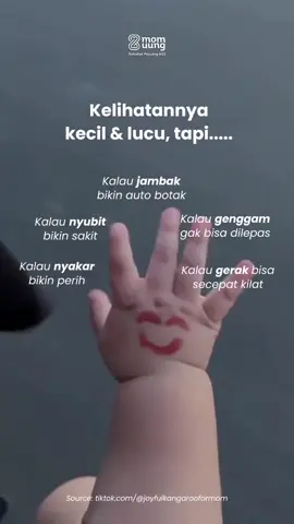 Hayooo ngaku, siapa yang udah sering kena “serangan” tangan mungil si bayik, mom? Hihi, pasti relate banget yaa...😃 Nah mom, di balik baby yang suka nyakar, nyubit, atau jambak rambut itu ternyata ada cara unik dari dia buat belajar, loh😍 Setiap gerakan kecil yang dia lakukan pakai tangannya adalah tanda kalau motorik halusnya sedang berkembang dengan baik. Jadi meski bikin kaget (dan kadang sakit), semua itu bagian dari proses tumbuh kembangnya ya mom🤗 Menurut IDAI, walau tampak sepele, perkembangan gerak halus penting banget untuk diperhatikan🔎 Keterampilan ini menunjukkan kemampuan anak menggunakan otot-otot kecil, terutama di tangan, jari, dan pergelangan tangan. Makanya, stimulasi jadi kunci penting buat bantu tumbuh kembangnya lebih optimal!💚 Beberapa stimulasi yang bisa dilakukan di rumah: 1. Latihan “menjimpit” (pinch grip) Ajarkan bayi menggunakan ibu jari dan telunjuk untuk mengambil benda kecil. Ini adalah tahap penting ketika kemampuan motorik halus mulai berkembang 2. Gunakan mainan yang bisa dipegang dan digerakkan Mainan yang bisa digenggam atau digoyangkan membantu bayi belajar menggenggam, memindahkan benda antar tangan, dan memperkuat koordinasi tangan-mata 3. Pijat/lepas pijat sebagai stimulasi multi-modal Pijatan lembut dan sentuhan rutin membantu stimulasi raba, gerak, dan juga memperkuat ikatan antara orang tua & bayi 4. Biarkan bayi eksplorasi di lingkungan aman Memberi ruang bagi bayi untuk mencoba-coba dengan tangannya, menggapai benda, dan bereksperimen dalam lingkungan yang aman sangat penting agar keterampilan motorik halusnya bisa berkembang optimal Nah, sekarang mom udah tau kan cara bantu baby stimulasi motorik halusnya? Yuk mulai terapin dari sekarang😍 Dan REPOST postingan ini, serta coba komen disini udah kena serangan apa aja nih dari baby xixi?😙👇🏻 sumber: 1. Ikatan Dokter Anak Indonesia (IDAI). (n.d.). Garuk, Cubit, Jimpit: Bagian dari Proses Belajar Anak. idai.or.id 2. Instagram: videobayi #baby #tipsbayi #motorik #perkembanganbayi #motorikhalus #perkembanganmotorik #stimulasianak