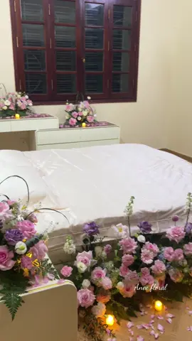 Decor phòng cưới hoa tươi vừa xinhh vừa lãng mạn #xuhuong #hoatuoihanoi #wedding #trangtriphongcuoi #decorphongngu 