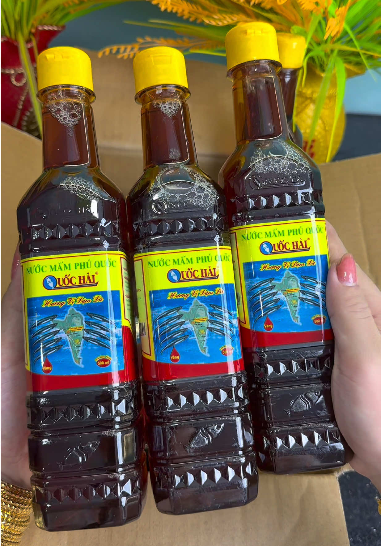 Combo 8 chai nước mắm Phú Quốc Quốc Hải  #emkieutaphoa #nuocmam #nuocmamphuquoc #nuocmamquochai #nuocmamtruyenthong 