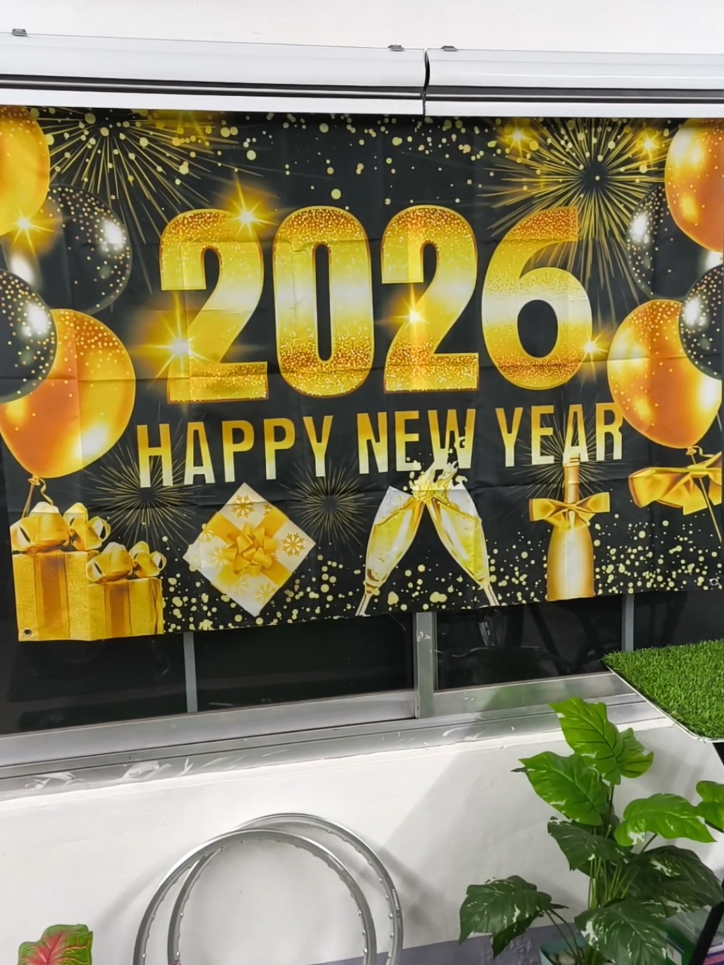 2026 happy new year backdrop + christmas banner🎇 #banner #christmasbanner #happynewyear #tiktok #pasko 