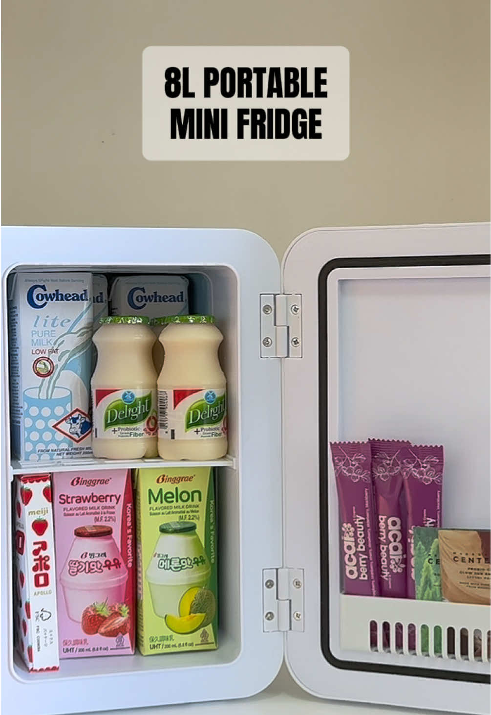 8L Portable Mini Refrigerator Dual Function Hot or Cold✅ Dual Storage With Divider✅ Dual Use Home/Car✅  #miniref #portableref #portablerefrigerator #minirefrigrator #minifridge 