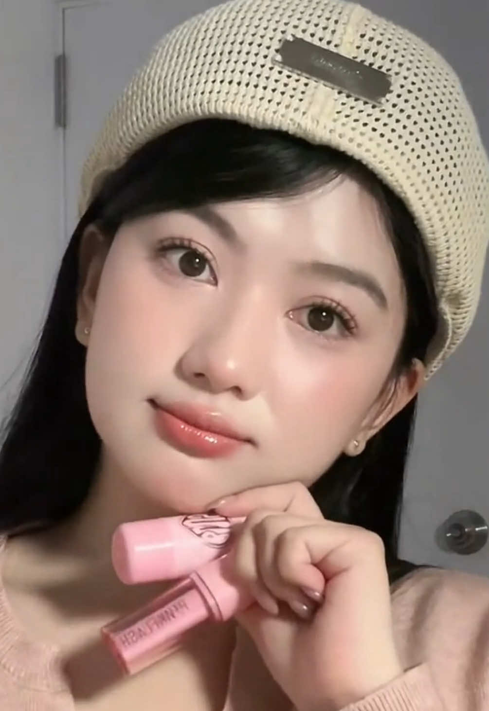 บลัชฉ่ำกับลิปทินต์กลอสซี่ คู่กันแล้วได้ลุค clean girl สวยใสสุดปัง #TikTokShop1111ลดอลังแห่งปี #pinkflashth #liptint #blushstick #dewyblush je 