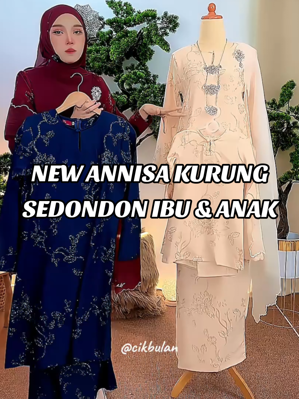 Kurung Moden Sedondon Ibu & Anak 🌸 Material cotton rossa embroidery yang selesa & kemas dipakai, sesuai untuk majlis atau raya berdua. Design matching comel, nampak manis bila digayakan bersama. Stok memang terhad, cepat grab sebelum habis 🤍 #cikbulan #nfhboutiquegallery #kurung #kurungmoden #sedondonibudananak 