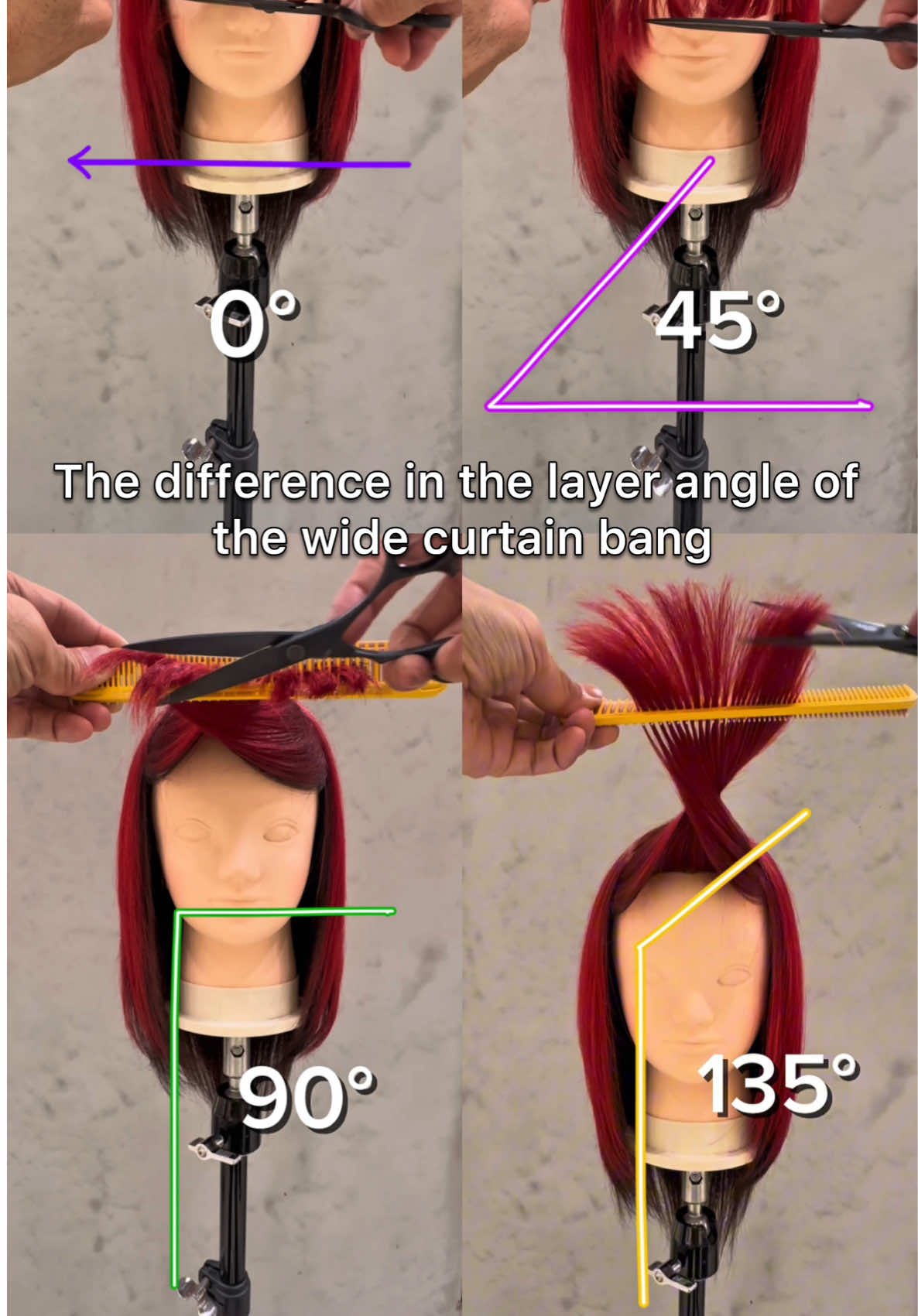 ワイドなカーテンバングをコームで捻ってカットして引き出す角度を変えて切り口の違いを比べてみました。 I twisted the wide curtain bang with a comb, cut it, and compared the difference in the cut by changing the angle at which it was pulled out. 用梳子拧开宽大的窗帘，改变拉出的角度，比较了切割口的差异。 와이드한 커튼 뱅을 빗으로 비틀어 잘라서 빼내는 각도를 바꿔서 절단구의 차이를 비교해 보았습니다. Torcí la cortina ancha con un peine, la corté y comparé la diferencia en el corte cambiando el ángulo en el que se sacó. Eu torci a cortina larga com um pente, cortei e comparei a diferença no corte alterando o ângulo em que ela foi retirada. قمت بلف الستارة العريضة بمشط، وقطعته، وقارنت الفرق في القطع عن طريق تغيير الزاوية التي تم سحبها بها. Saya memutar tirai lebar dengan sisir, memotongnya, dan membandingkan perbedaan dalam potongan dengan mengubah sudut di mana itu ditarik keluar. #cut#カット動画 #前髪カット#カーテンバング