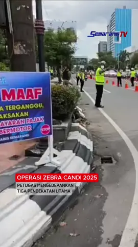 OPERASI ZEBRA CANDI 2025 PETUGAS MENGEDEPANKAN TIGA PENDEKATAN UTAMA PELAKSANAAN OPERASI ZEBRA CANDI 2025,  POLDA JAWA TENGAH  MENGINTENSIFKAN PENEGAKAN DISIPLIN BAGI PARA PENGENDARA KENDARAAN. OPERASI INI MENGEDEPANKAN PENDEKATAN PRE-EMTIF SEBESAR 40 PERSEN, PREVENTIF 40 PERSEN,  DAN PENEGAKAN HUKUM 20 PERSEN. SEMARANG TV ##FYP